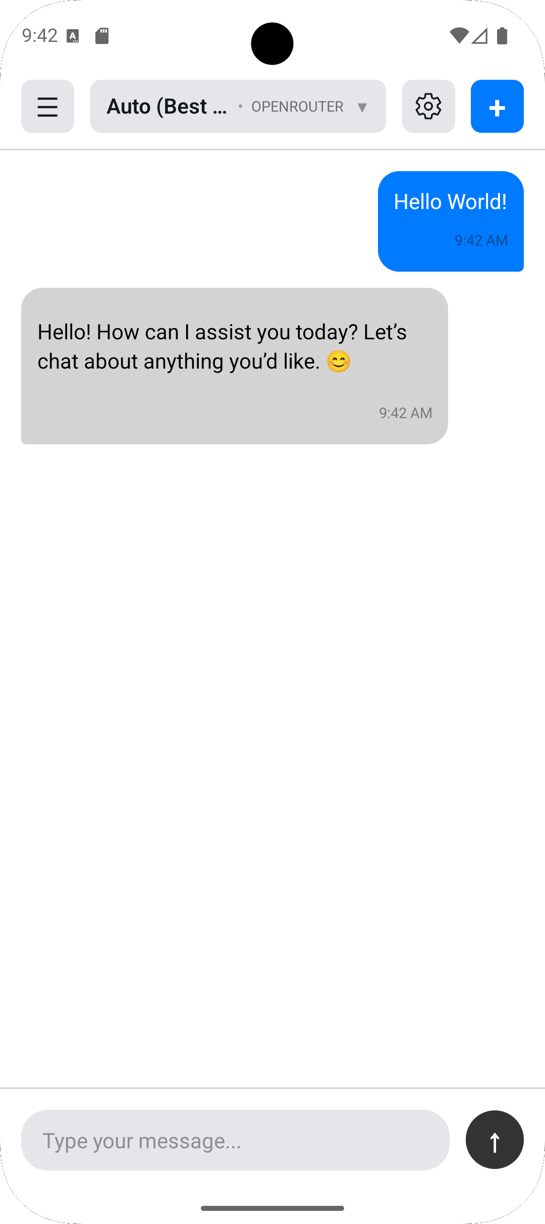 Chat screen